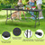 Outdoor 6 FT Folding Camping Table Plastic Table Portable Square Height Dining Table Perfect for Picnics, Parties, Party and Camping, Black