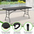 Outdoor Folding Camping Table Plastic Table Portable Square Height Dining Table Perfect for Picnics,Parties,Party and Camping,Black Ratten
