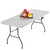 Outdoor 6 FT Folding Camping Table Plastic Table Portable Square Height Dining Table Perfect for Picnics, Parties, Party and Camping, White