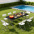 6 FT Picnic Table, Portable Plastic Folding Table with Carrying Handle Perfect for Picnics, Parties, Party and Camping, Black Wood Grain