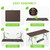 6 FT Picnic Table, Portable Plastic Folding Table with Carrying Handle Perfect for Picnics, Parties, Party and Camping, Brown