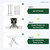 30 Inch Foldable Table, Utility Foldable Tray Table for Small Spaces, Small Desk Adjustable Height for Party Event, Camping, White