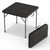 34" Square Foldable Table with Built in Handle & Steel Legs | Heavy Duty Portable | Perfect for Party, Dining, Wedding, Events, Picnic Indoor, Outdoor, Camping, Utility, Temporary