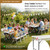 5.5 Feet ADJUSTABLE Foldable Table with Built in Handle & Steel Legs | 5.5FT Heavy Duty Folding Portable | Perfect for Party, Dining, Wedding, Events, Picnic Indoor, Outdoor, Camping, Utility, Folding