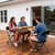 Folding Table 48" x 24" - Heavy Duty Fold-in-Half Plastic Table with Adjustable Height, Portable Utility Tables with Steel Legs for Indoor, Outdoor, Picnic, Camping, Dining, Party (Brown)