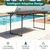 Folding Table 48" x 24" - Heavy Duty Fold-in-Half Plastic Table with Adjustable Height, Portable Utility Tables with Steel Legs for Indoor, Outdoor, Picnic, Camping, Dining, Party (Brown)
