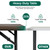 Folding Table 48" x 24" - Heavy Duty Fold-in-Half Plastic Table with Adjustable Height, Portable Utility Tables with Steel Legs for Indoor, Outdoor, Picnic, Camping, Dining, Party (Brown)