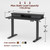 Standing Desk with Two Drawers, Stand Up Standing Desk Adjustable Height, Electric Sit Stand Table with Storage Shelf and Splice Board, 48 * 24 inch, Black