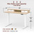 Standing Desk with Two Drawers, Stand Up Standing Desk Adjustable Height, Electric Sit Stand Table with Storage Shelf and Splice Board, 55 * 24 inch, Maple