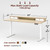Standing Desk with Two Drawers, Stand Up Standing Desk Adjustable Height, Electric Sit Stand Table with Storage Shelf and Splice Board, 63 * 24 inch, Maple
