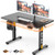47.2" Standing Desk, Adjustable Height Office Desk with Wood Desktop, Computer Table for Home Work, Study and Gaming, Small Spaces, Modern Furniture, Black