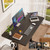 47.2" Standing Desk, Adjustable Height Office Desk with Wood Desktop, Computer Table for Home Work, Study and Gaming, Small Spaces, Modern Furniture, Black