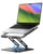 Adjustable Laptop Stand, Computer Stand with 360 Rotating Base, Ergonomic Laptop Riser Mount for Desk Foldable Protable Computer Desk Fits with MacBook Pro Air (10-16") - Black