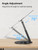 Telescopic Laptop Stand for Desk with 360° Swivel Base, Sit to Stand, Height Adjustable, Portable Riser Holder for Good Posture, Compatible with MacBook Pro, All Laptops 10-17" - Black