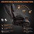 500lbs Big and Tall Office Chair with Dual Rubber Wheel and Pocket Spring Cushion, Comfy Heavy Duty Office Chair for Low Back Pain Relief, Large Executive Desk Chair with Adjustable Lumbar Support