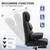 Office Desk Chair, Big and Tall Leather Chair with Footrest, Wide Ergonomic Comfy Executive High-Back Reclining Computer Chairs, Swivel Rolling Wheels and Padded Lumbar Support, Black