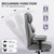 Office Desk Chair, Big and Tall Leather Chair with Footrest, Wide Ergonomic Comfy Executive High-Back Reclining Computer Chairs, Swivel Rolling Wheels and Padded Lumbar Support, Gray