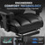 Big and Tall Office Chair 400lbs Heavy Duty Office Chair with Footrest, High Back Pocket Spring Lumbar Support, Ergonomic Wide Comfy Seated Cushion for Lower Back Pain Relief, Earth-Black