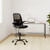 Drafting Office Chair with Flip-up Armrests Executive Ergonomic Computer Standing Desk Chair with Lumbar Support and Adjustable Footrest Ring (Black)