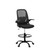 Drafting Office Chair with Flip-up Armrests Executive Ergonomic Computer Standing Desk Chair with Lumbar Support and Adjustable Footrest Ring (Black)