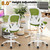 Drafting Office Chair with Flip-up Armrests Executive Ergonomic Computer Standing Desk Chair with Lumbar Support and Adjustable Footrest Ring (AvocadoGreen)