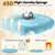Drafting Office Chair with Flip-up Armrests Executive Ergonomic Computer Standing Desk Chair with Lumbar Support and Adjustable Footrest Ring（Blue）