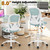 Drafting Office Chair with Flip-up Armrests Executive Ergonomic Computer Standing Desk Chair with Lumbar Support and Adjustable Footrest Ring（Light Blue）
