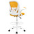 Drafting Office Chair with Flip-up Armrests Executive Ergonomic Computer Standing Desk Chair with Lumbar Support and Adjustable Footrest Ring (Mustard)