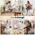 Drafting Chair Office Chair with Flip-up Armrests Executive Ergonomic Computer Standing Desk Chair with Lumbar Support and Adjustable Footrest Ring (Pink)