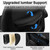 Drafting Office Chair with Flip-up Armrests, Adjustable Height, and Enhanced Lumbar Support - Ergonomic Rolling Stool, Back Support, and Adjustable Foot Rest Ring for Standing Desk Black
