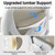 Drafting Office Chair with Flip-up Armrests, Adjustable Height, and Enhanced Lumbar Support - Ergonomic Rolling Stool, Back Support, and Adjustable Foot Rest Ring for Standing Desk Khaki