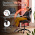 Drafting Office Chair with 4-Level Adjustable Headrest Tall Standing Desk Stool with Soft Microfiber Leather Seat, Breathable Mesh Back, 90° Flip-Up Arms, and Adjustable Foot Ring