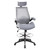 Office Drafting Chair Flip up Armrests Lumbar Support Adjustable Big Footrest Ring (Grey)