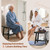 Bamboo Shower Bench Stool, Shower Chair for Inside Shower with 2-Tier Storage Shelf, Waterproof Shower Seat for Shaving Legs, Spa Bathroom Shower Bench-Black