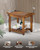 Shower Bench Seat with Storage Shelf, Natural Wood Shower Benches for Inside Shower to Sit on, Waterproof Bathroom Spa Bench Stool for Legs Shaving with Built-in Handle & Shower Head Holder