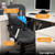 Memory Foam Lumbar Support Pillow for Office Chair, Gaming Chair & Car Seat Automotive Use, Home Office Essentials for Sitting Comfort and Posture Relief Back Support, Black with Cooling Gel