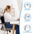 Comfortable Lumbar Support Pillow for Office Chair, Memory Foam Back Support Pillows for Car、Gaming Chair、 Home Chair, Back Pain Relief Improve Posture, Double Adjustable Straps(Black)