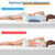 Lumbar Pillow for Sleeping, Lumbar Support Pillow for Bed for Back Pain Relief, Memory Foam Lower Back Pillow for Bed, Back Support Pillow for Side & Back Sleepers, Washable Cover