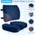 Seat Cushion, Lumbar Support Pillow with Adjustable Strap-Chair Cushions for Sciatica Pain Relief-with Washable Cover Memory Foam for Car, Travel and Wheelchair-Blue
