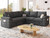 85 Inch Modular Sectional Sofa with Pull Out Bed,L Shaped 5 Seat Sectional Sleeper Sofa with Storage,Sectional Couches for Living Room,Cloud Modular Couch,Removable Sofa Cover, Dark Grey
