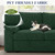 108 Inch Modular Sectional Sofa with Pull Out Bed,U Shaped 7 Seat Sectional Sleeper Sofa with Storage,Sectional Couches for Living Room,Cloud Modular Couch,Removable Sofa Cover,Green