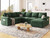 108 Inch Modular Sectional Sofa with Pull Out Bed,U Shaped 7 Seat Sectional Sleeper Sofa with Storage,Sectional Couches for Living Room,Cloud Modular Couch,Removable Sofa Cover,Green