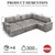 108 Inch Modular Sectional Sofa with Pull Out Bed,U Shaped 7 Seat Sectional Sleeper Sofa with Storage,Sectional Couches for Living Room,Cloud Modular Couch,Removable Sofa Cover,Light Gray
