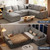 108 Inch Modular Sectional Sofa with Pull Out Bed,U Shaped 7 Seat Sectional Sleeper Sofa with Storage,Sectional Couches for Living Room,Cloud Modular Couch,Removable Sofa Cover,Light Gray