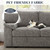 108 Inch Modular Sectional Sofa with Pull Out Bed,U Shaped 7 Seat Sectional Sleeper Sofa with Storage,Sectional Couches for Living Room,Cloud Modular Couch,Removable Sofa Cover,Light Gray