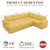 108 Inch Modular Sectional Sofa with Pull Out Bed,U Shaped 7 Seat Sectional Sleeper Sofa with Storage,Sectional Couches for Living Room,Cloud Modular Couch,Removable Sofa Cover,Yellow