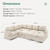 Sectional Couch with Pull Out Bed, Sectional Sleeper Sofa with Storage, U Shape Couches for Living Room, Velvet Beige