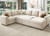 Sectional Couch with Pull Out Bed, Sectional Sleeper Sofa with Storage, U Shape Couches for Living Room, Velvet Beige