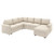 Sectional Couch with Pull Out Bed, Sectional Sleeper Sofa with Storage, U Shape Couches for Living Room, Velvet Beige