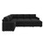 Sectional Sleeper Sofa with Pull Out Bed U-Shape Sectional Couch with Storage Chaise 6 Seater Sleeper Sectional Sofa Bed, Velvet Black